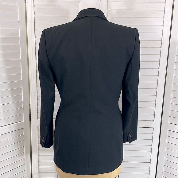 Talbots Blazer Size 10 Black Vintage 80s Preppy Academia - Picture 8 of 11